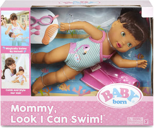 BABY born MOMMY, Look I Can Swim!- brunette