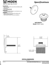 Load image into Gallery viewer, Moen T90331AZ Tub and Shower Drain Cover