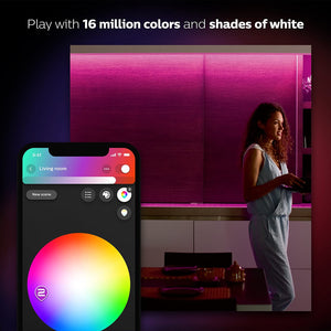 Philips Hue LightStrip Plus Dimmable LED Smart Light Extension (Works with Alexa Apple HomeKit and Google Assistant)