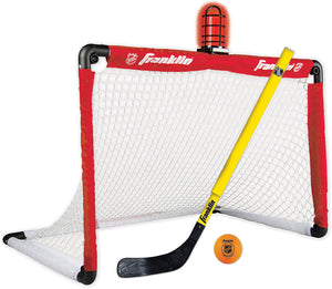 Franklin Sports Mini Hockey Goal Set - NHL Light Up Knee Hockey Goal and Stick Set with Hockey Ball - Perfect for Indoor Floor Hockey and Knee Hockey