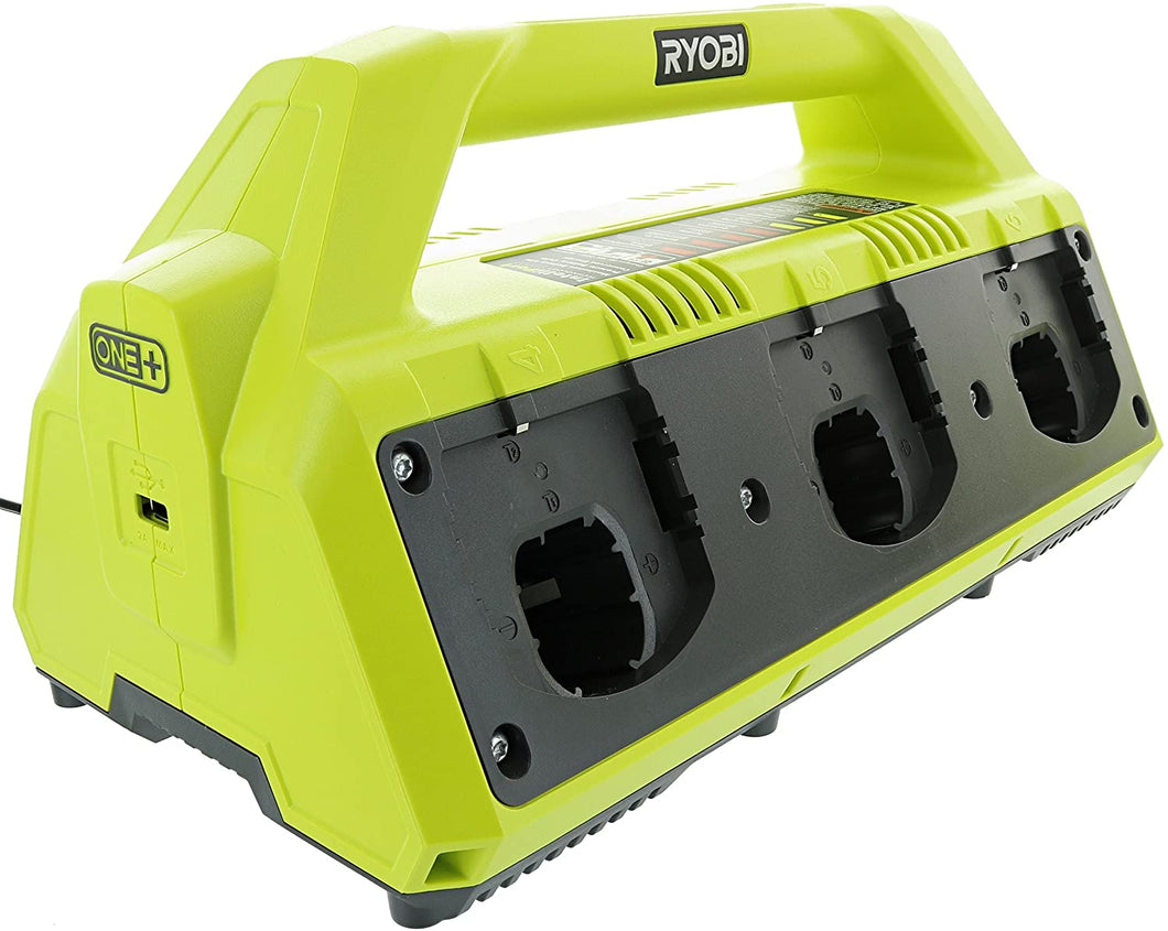 Ryobi P135 18V One+ 6 Port Lithium Ion Battery Supercharger (18V Batteries Not Included/Charger Only)