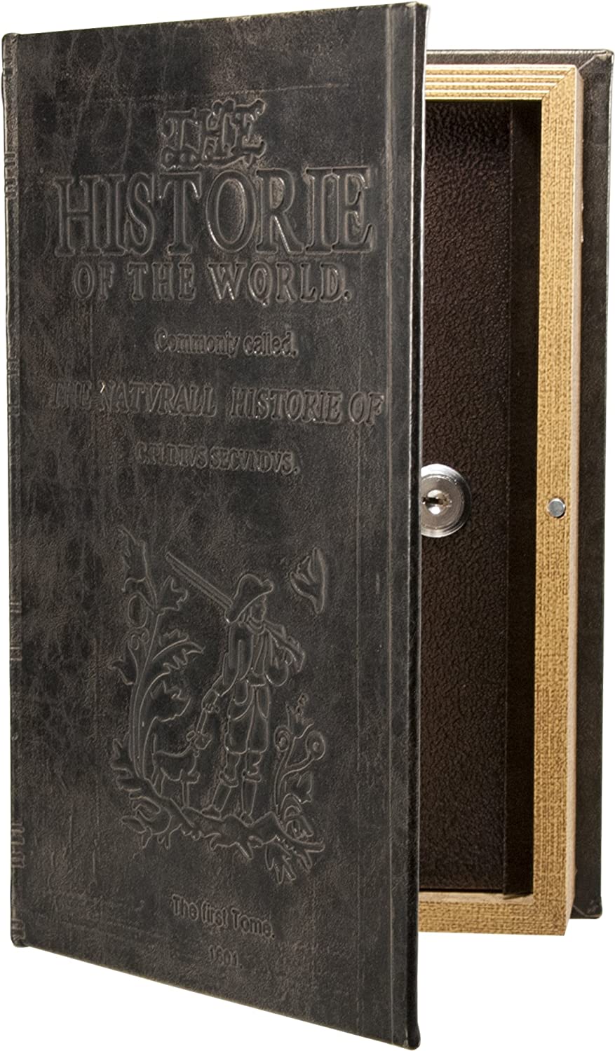 Barska Antique Book Lock Box with Key Lock