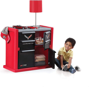 Step2 Corvette Dresser for Kids - Durable 4 Drawer Cabinet Organizer, Red/Black/Silver