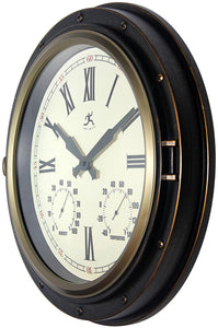 Infinity Instruments The Forecaster Clock, Bronze