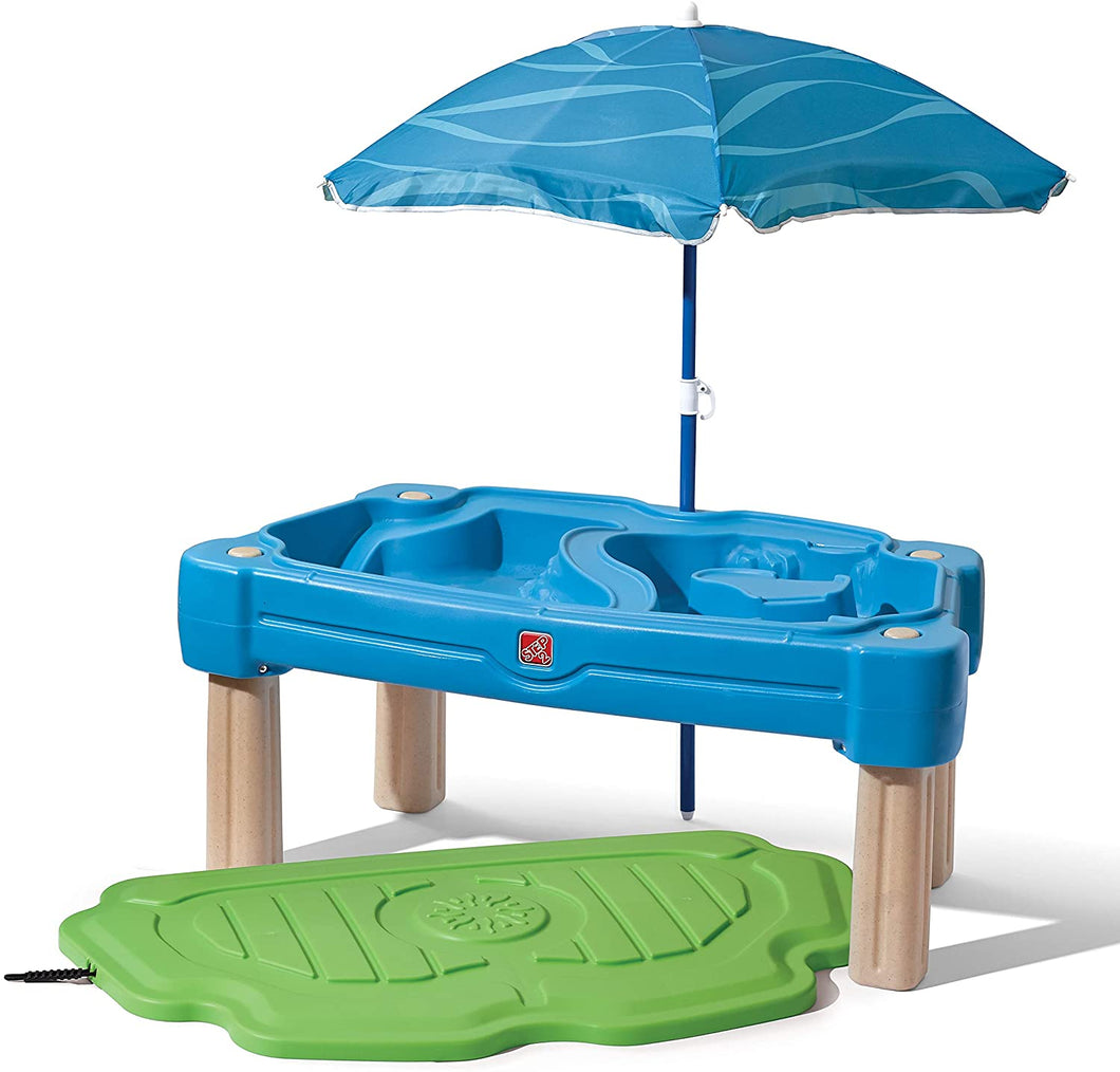 Step2 Cascading Cove Sand & Water Table with Umbrella | Kids Sand & Water Play Table