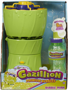 Gazillion Bubble Rush Bubble Blower Machine Bubbles for Kids, Purple/Green