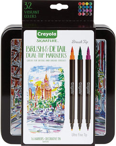 Crayola Brush & Detail Dual Tip Markers, Kids At Home Activities, 32 C –  STL PRO, Inc.