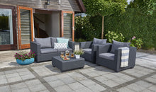 Load image into Gallery viewer, Keter Salta 3-Seater Seating Patio Sofa Sunbrella Cushions in a Resin Plastic Wicker Pattern