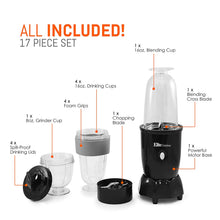 Load image into Gallery viewer, Elite Cuisine 17-Piece Personal Blender