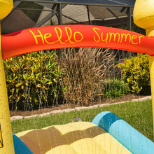 Load image into Gallery viewer, Member&#39;s Mark Inflatable Pool &amp; Slide with Sprinkler Arch Over 5 ft Tall (Sand Castte)