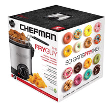 Load image into Gallery viewer, Chefman Fry Guy Deep Fryer with Removable Basket, Easy-to-Clean Non-Stick Coating and Cool-to-Touch Exterior, Adjustable Temperature Control, 4.2 Cup/ 1 Liter Capacity, Stainless Steel