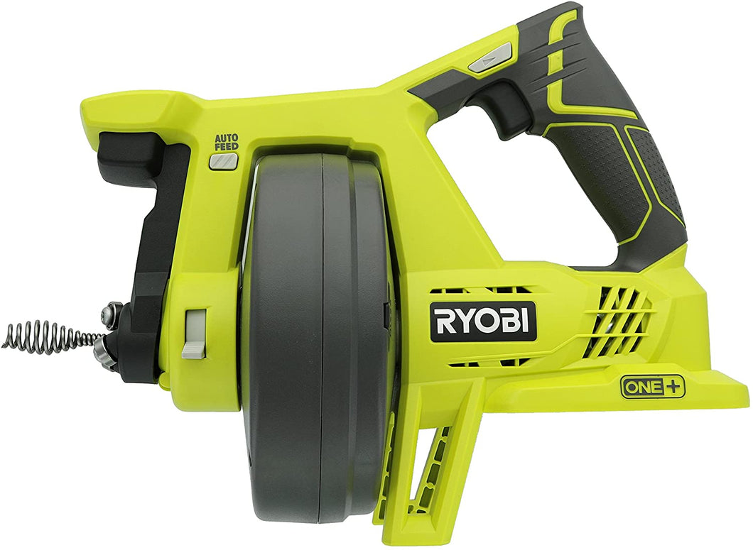 Ryobi P4001 One+ 18V Lithium Ion All-In-One 25 Foot Drain Auger for Sinks or Toilets (Battery Not Included, Power Tool Only)