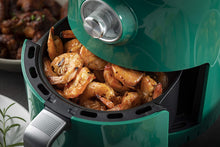 Load image into Gallery viewer, Aria Air Fryers RAG-596 Air Fryer, 2Qt, Dark Green With White Trim &amp; Basket Handle