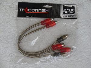 Metra TC2-Y2BB - Female RCA Y Adaptors - (Pair)