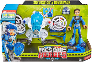 Fisher-Price Rescue Heroes Sky Justice & Hover Pack, Figure & Accessories Set
