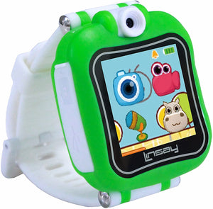 LINSAY New S-5WCLGREEN Smart Watch Kids with 90 Degree Selfie Camera, Green