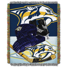 Load image into Gallery viewer, The Northwest Company Officially Licensed NHL Homefield Ice Advantage Woven Tapestry Throw Blanket, 48&quot; x 60&quot;