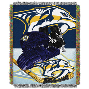 The Northwest Company Officially Licensed NHL Homefield Ice Advantage Woven Tapestry Throw Blanket, 48" x 60"