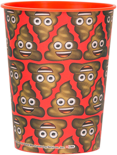 16oz Poop Emoji Plastic Cup