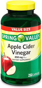 Spring Valley Value Size Apple Cider Vinegar, 450 mg, 250 Capsules