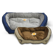 Load image into Gallery viewer, K&amp;H Pet Products Bolster Couch Pet Bed  Small Mocha/Tan 21&quot; x 30&quot;