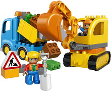 Load image into Gallery viewer, LEGO DUPLO Town Truck &amp; Tracked Excavator 10812 Dump Truck and Excavator Kids Construction Toy with DUPLO Construction Worker Figures