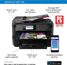 Load image into Gallery viewer, Workforce WF-7720 Wireless Wide-Format Color Inkjet Printer with Copy, Scan, Fax, Wi-Fi Direct and Ethernet, Amazon Dash Replenishment Enabled