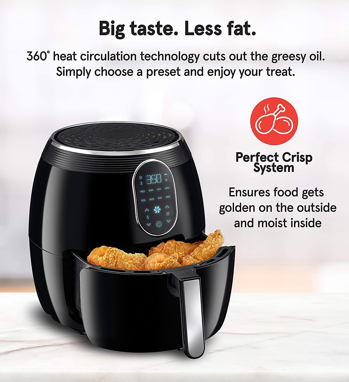 Gourmia GAF718 Digital Free Fry Air Fryer- No Oil Healthy Cooking - To –  STL PRO, Inc.