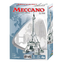 Load image into Gallery viewer, Meccano 2 in 1 Model Kit: Eiffel Tower &amp; Brooklyn Bridge
