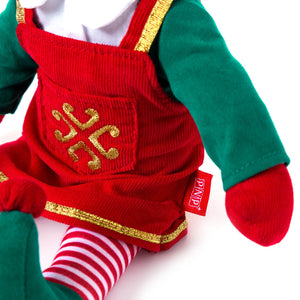 Portable North Pole Do-Good Elf Plush Toy Red with Personalized Video Messages from Santa