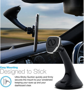 Naztech MagBuddy Car Windshield Phone Mount [Hands Free] Compatible for iPhone 12/SE/11/Pro/Pro Max, Galaxy S20/S10/S9, Note 20 5G/10/9, Pixel + More
