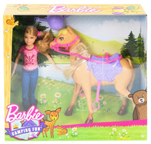 Load image into Gallery viewer, Barbie Camping Fun Stacie Doll Horse Set