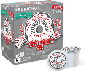 The Original Donut Shop Peppermint Bark Flavored Coffee - 18 K-cups (1 Box)