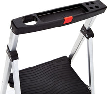 Load image into Gallery viewer, Rubbermaid 2-Step Lightweight Aluminum Step Stool with Project Top