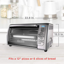 Load image into Gallery viewer, Black+Decker 02648008504 Countertop Convection Toaster Oven, Silver, CTO6335S