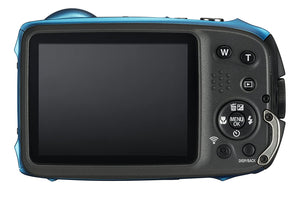 FUJIFILM FinePix XP130 Digital Camera (Sky Blue) w/ 16GB Case and Strap Bundle