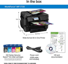 Load image into Gallery viewer, Workforce WF-7720 Wireless Wide-Format Color Inkjet Printer with Copy, Scan, Fax, Wi-Fi Direct and Ethernet, Amazon Dash Replenishment Enabled