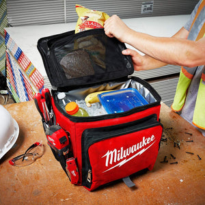 Milwaukee Electric Tool 48-22-8250 Sided Jobsite Cooler, Polyester, 11.1" x 13.77" 14.96" H, 3, 5 Pockets