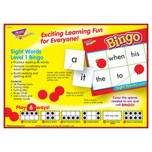 Trend Enterprises Sight Words Bingo - Set of 46 Words and 36 Playing Cards