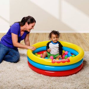 Fisher Price 3-Ring Fun And Colorful Ball Pit Pool For Ages 2 And Up | 93501E-BW