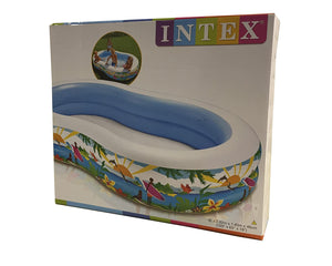 Intex Swim Center Paradise Inflatable Pool, 103in X 63in X 18in, for Ages 3+