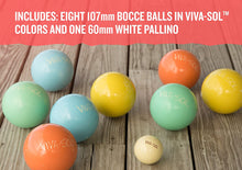 Load image into Gallery viewer, Viva Sol Premium Resin Bocce Ball Set with Wooden Case for Outdoor Play with Two to Eight Players