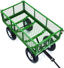 Load image into Gallery viewer, Gorilla Carts GOR400-COM Steel Garden Cart with Removable Sides, 400-lbs. Capacity, Green