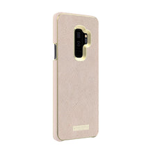 Load image into Gallery viewer, kate spade new york Wrap Case for Samsung Galaxy S9 Plus - Rose Gold Saffiano Rose Gold / Gold Logo Plate