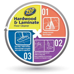 ZEP Hardwood & Laminate Floor Cleaner 32 ounce (case of 4)