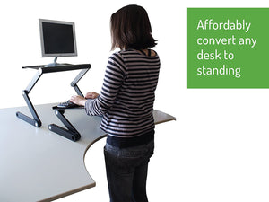 Workez Standing Desk Conversion Kit - Adjustable Sit to Stand Desk for Laptops & Desktops