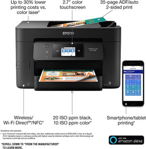 Epson Workforce Pro WF-3720 Wireless All-in-One Color Inkjet Printer, Copier, Scanner with Wi-Fi Direct, Amazon Dash Replenishment Enabled