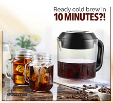 Load image into Gallery viewer, Gourmia GCM6800 Automatic Cold Brew Coffee Maker - 10 Minutes Fast Brew - Patented Ice Chill Cycle - One Touch Digital - 4 Strength Selector - 4 Cups - 5W - Black