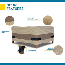 Load image into Gallery viewer, Duck Covers Elegant Rectangular Patio Ottoman or Side Table Cover, 52&quot; L x 30&quot; W x 18&quot; H