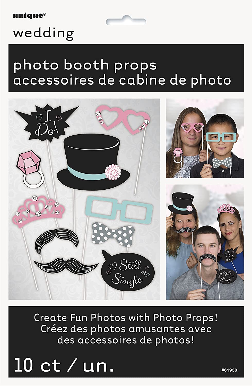 Wedding Photo Booth Props, 10pc